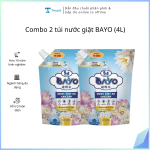 Combo 2 túi nước giặt BAYO (4L) (Kiện 2 túi)