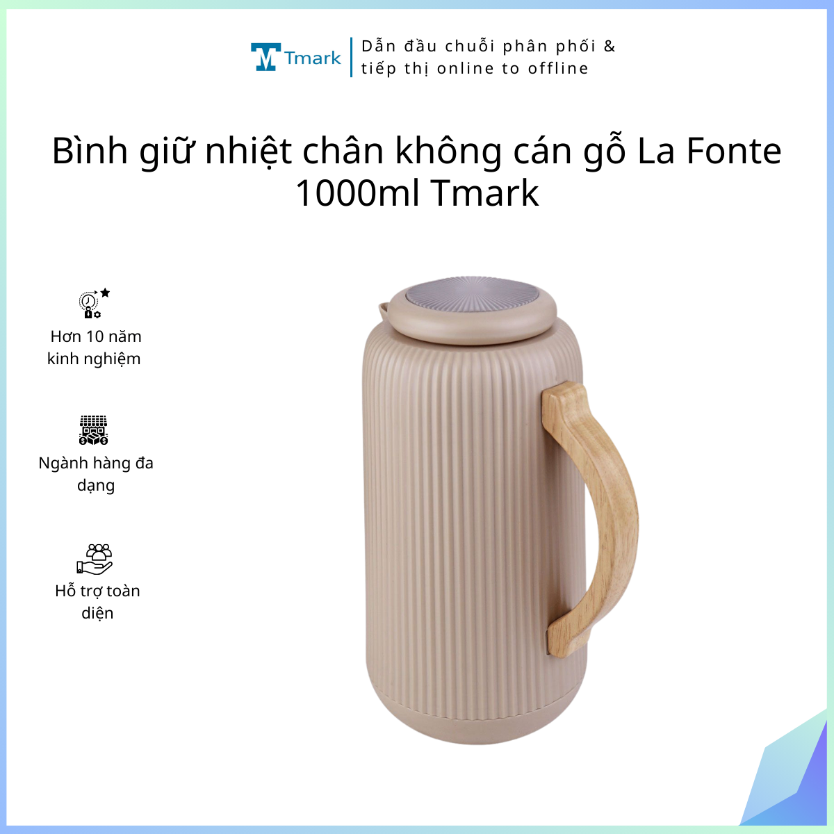 20260129_JUH8Q66Bob Bình giữ nhiệt chân không cán gỗ La Fonte 1000 ml Tmark (Kiện 50 cái) - Image 1