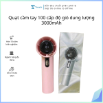 Quạt cầm tay 100 cấp độ gió dung lượng 3000mAh Tmark (Kiện 100 cái)