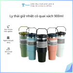 Ly thái giữ nhiệt có quai xách 900ml (kiện 40 cái)