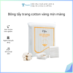 Bông tẩy trang Tmark cotton vàng mịn màng, không đau rát chính hãng 200-222 miếng (Kiện 80 gói)