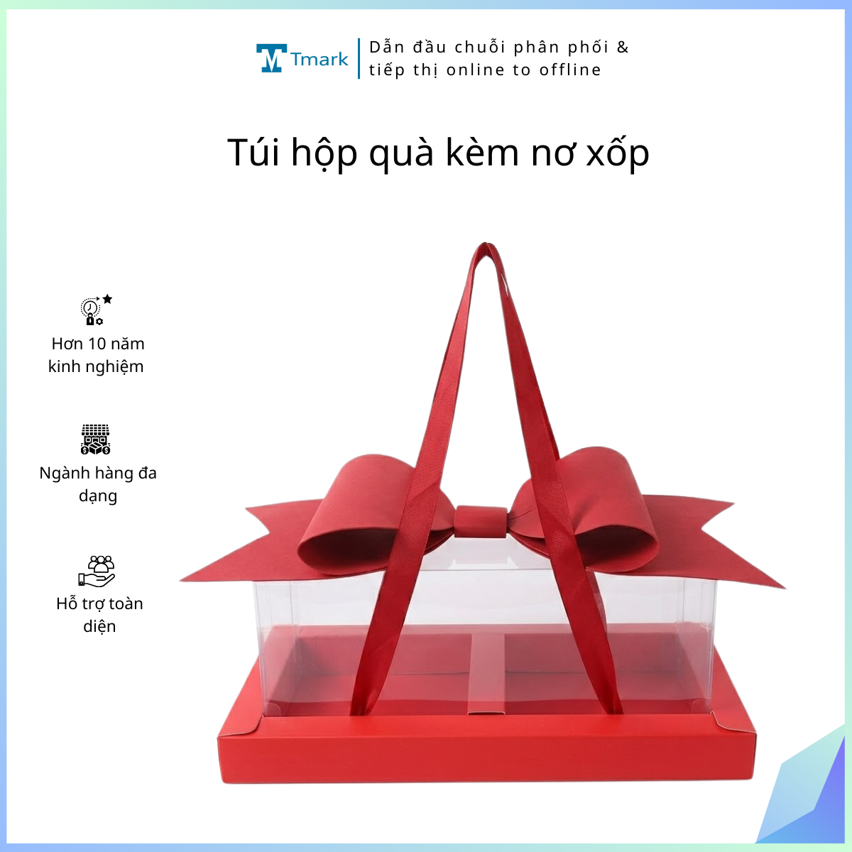 Tui-hop-qua-kem-no-xop-Kien-50-cai Túi hộp quà kèm nơ xốp (Kiện 50 cái) - Image 1