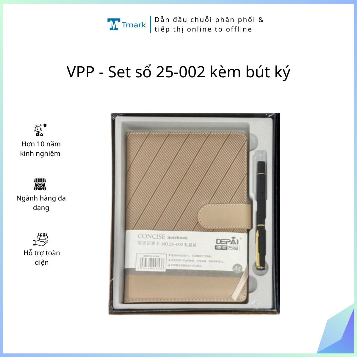 VPP-Set-so-25-002-kem-but-ky-Kien-48-set VPP - Set sổ 25-002 kèm bút ký (Kiện 48 set) - Image 1